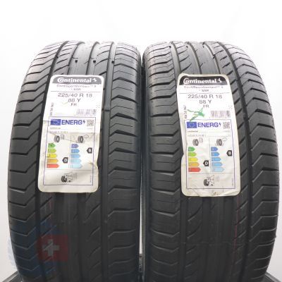 Opony 225/40 R18 2x CONTINENTAL 88Y ContiSportContact 5 RFT BMW Letnie 2023 