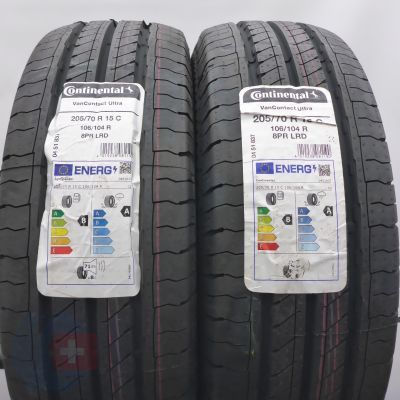 4. Opony 205/70 R15C 4x CONTINENTAL 106/104R VanContact Ultra Letnie 2022, 2024 Nieużywane