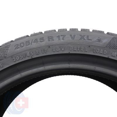 6. Opony 205/45 R17 4x CONTINENTAL 88V XL WinterContact TS850P Zimowe 2022 Jak Nowe 7,2-8,5mm