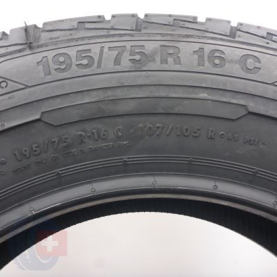 5. Opony 195/75 R16C 2x CONTINENTAL 107/105R ContiVanContact 100 Letnie 2022 Jak Nowe