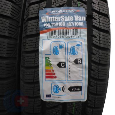 2. 4 x NORDEXX 195/75 R16C 107/105R WinterSafe Van LT Zima 2020 Jak Nowe