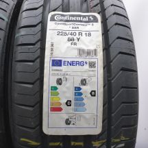 2. Opony 225/40 R18 2x CONTINENTAL 88Y XL ContiSportContact 5 RunFlat BMW Letnie 2022 Nieużywane