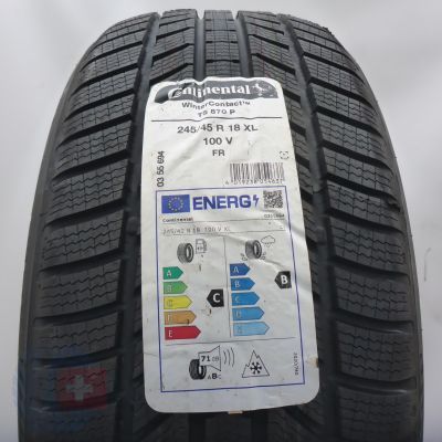 Opony 245/45 R18 1x CONTINENTAL 100V XL WinterContact Ts870P Zimowa 2024 Nieużywana