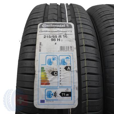 2. Opony 215/65 R16 2x CONTINENTAL 98H ContiPremiumContact 5 Letnie 2019 Jak Nowe