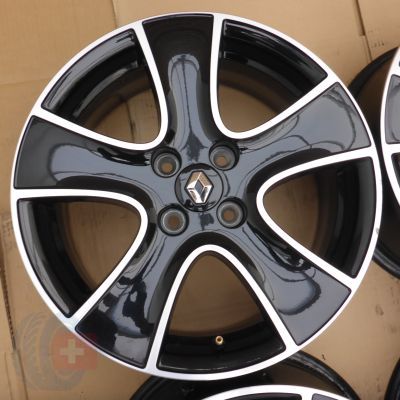 3. 4 x Alufelgi 16 RENAULT 4x100 6,5J Et44 Oryginalne Clio Lodgy Lutecia ZOE TPMS