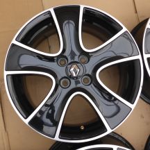 3. 4 x Alufelgi 16 RENAULT 4x100 6,5J Et44 Oryginalne Clio Lodgy Lutecia ZOE TPMS