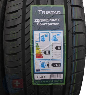 2. 2x TRISTAR 225/35 R20 90W XL SportPower Radial F105 Lato 2018 Jak Nowe