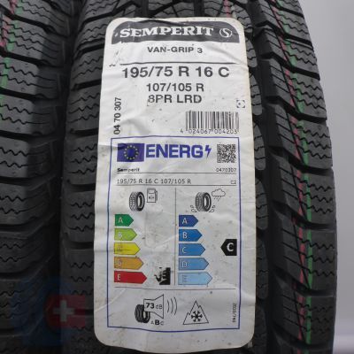 3. Opony 195/75 R16C 2x SEMPERIT 107/105R Van-Grip3 Zimowe 2022 Nieużywane