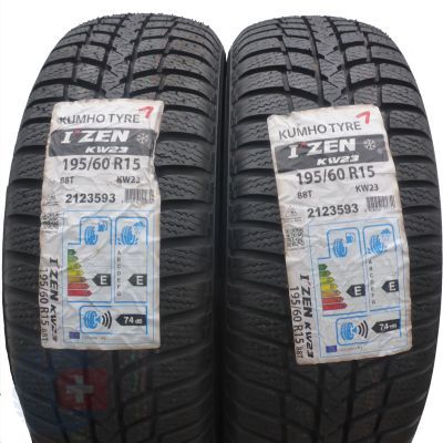 2 x KUMHO 195/60 R15 88T I Zen KW23 Zima 2014 NIEUŻYWANE 