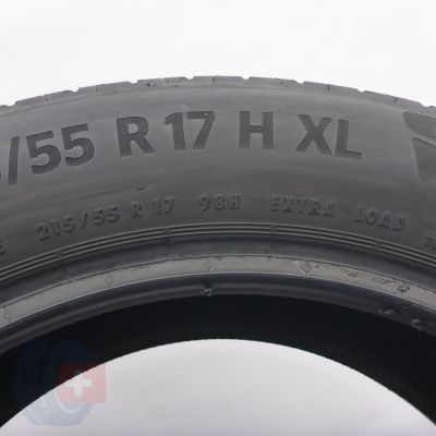 4. Opony 215/55 R17 2x CONTINENTAL 98H EcoContact6 Letnie 2022 5,8mm