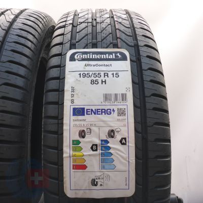 2. Opony 195/55 R15 2x CONTINENTAL 85H UltraContact Letnie 2022 