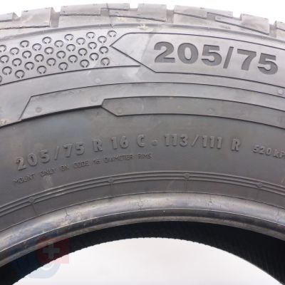 4. Opony 205/75 R16C 2x CONTINENTAL 113/111R ContiVanContact 100 Letnie 2022 Nieużywane 