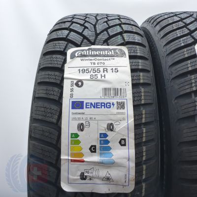 2. Opony 195/55 R15 2x CONTINENTAL 85H WinterContact TS 870 Zimowe 2022/23