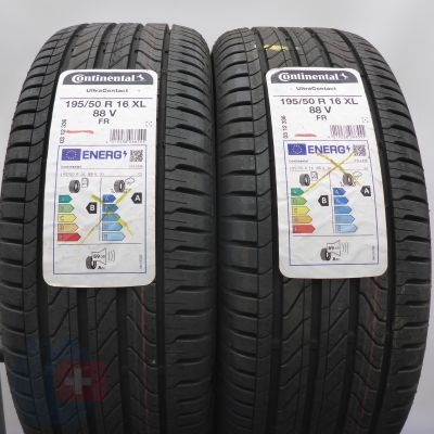3. Opony 195/50 R16 4x CONTINENTAL 88V XL UltraContact Letnie 2023 