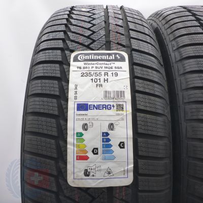 2. Opony 235/55 R19 2x CONTINENTAL 101H WinterContact TS 850p SUV M0E RFT Zimowe 2022
