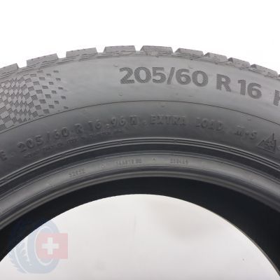 4. Opony 205/60 R16 2x CONTINENTAL 96H XL WinterContact Ts860S RunFlat BMW Zimowe 2022, 2024 7,8mm
