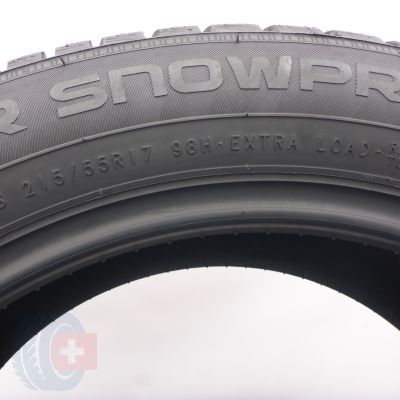 4. Opona 215/55 R17 1x NOKIAN 98H XL WR Snowproof Zimowa 2021 Jak Nowa Nieużywana 