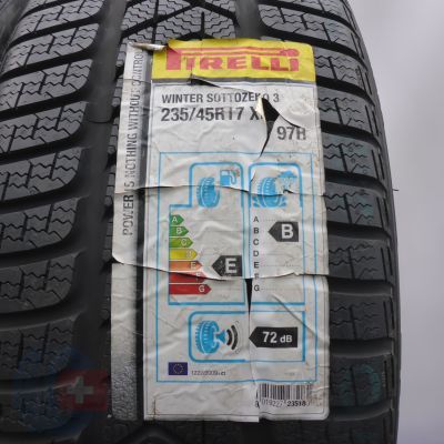 4. Opony 235/45 R17 4x PIRELLI 97H XL Winter Sottozero 3 Zimowe 2013 Nieużywane