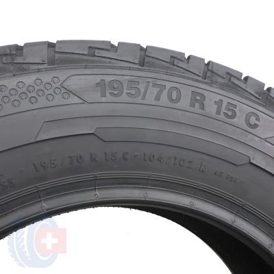 6. 4 x CONTINENTAL 195/70 R15C 104/102R ContiVanContact 100 Lato 2018 6,8-8mm