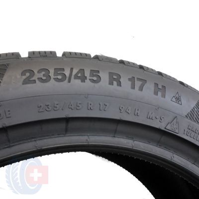 7. 4 x CONTINENTAL 235/45 R17 94H WinterContact TS 850 P SEAL  Zima 7.5-8mm