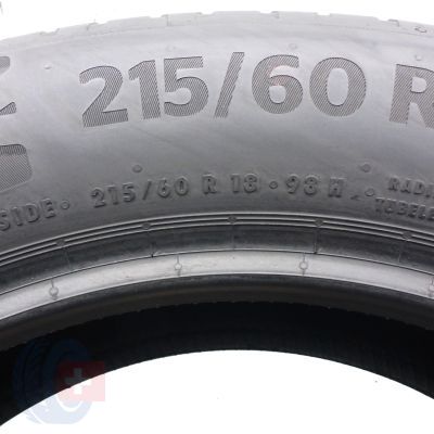 5. 4 x CONTINENTAL 215/60 R18 98H EcoContact 6Q Lato 2024 6-6,2mm