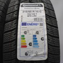 4. Opony 215/65 R15C 4x CONTINENTAL 104/102T VanContact Winter Zimowe 2022 Nieużywane