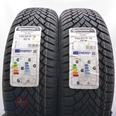 3. Opony 195/65 R16 4x CONTINENTAL 92H WinterContact TS 860 Zimowe 2021