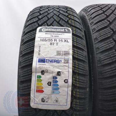 2. Opony 185/55 R16 2x CONTINENTAL 87T XL WinterContact TS860 Zimowe 2021