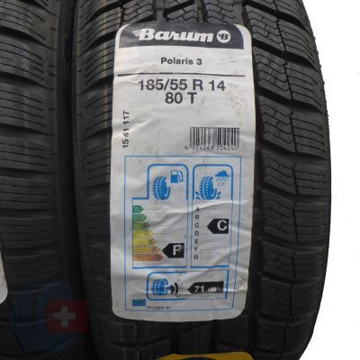2. 4 x BARUM 185/55 R14 80T Polaris 3 Zima 2014 Nieużywane 