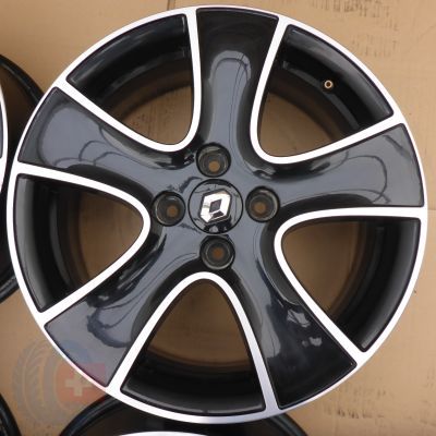 5. 4 x Alufelgi 16 RENAULT 4x100 6,5J Et44 Oryginalne Clio Lodgy Lutecia ZOE TPMS