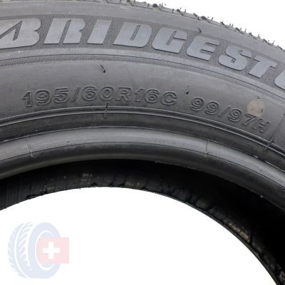 8. Opony 195/60 R16C 4x BRIDGESTONE 99/97H  ER 30C Letnie 2004 7,5mm