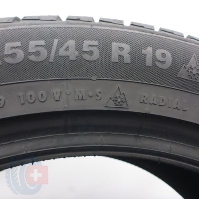2. Opony 255/45 R19 2x CONTINENTAL 100V NO ContiWinterContact Ts830P Zimowe 2023 6,2-6,7mm