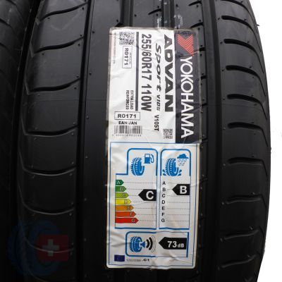 2. Opony 255/60 R17 4x YOKOHAMA 110W XL Advan Sport V105 Letnie 2018 Jak Nowe Nieużywane