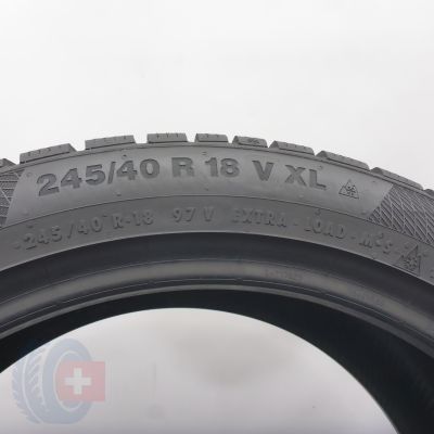 5. Opony 245/40 R18 4x CONTINENTAL 97V XL AO WinterContact TS850P Zimowe 2017, 2023 6,2-7,2mm