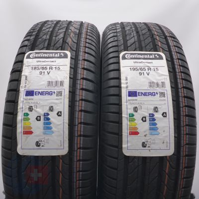 4. Opony 195/65 R15 2x CONTINENTAL 91V UltraContact Letnie 2022 