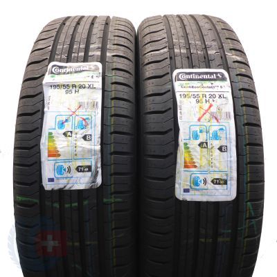 3. Opony 195/55 R20 4x CONTINENTAL 95H XL ContiEcoContact 5 Letnie 2020 Jak Nowe 