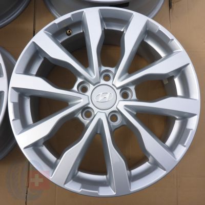 4. 4x Alufelgi 17 HYUNDAI 5x114,3 7J Et50 Kona i30 Santa Fe III / IV Tucson iX35 TPMS