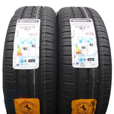 Opony 215/65 R16 2x CONTINENTAL 98H ContiPremiumContact 5 Letnie 2019 Jak Nowe