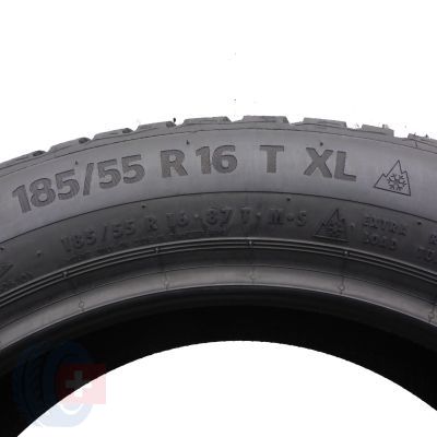 4. Opony 185/55 R16 2x CONTINENTAL 87T XL WinterContact TS870 Zimowe 2022 Jak Nowe Nieużywane