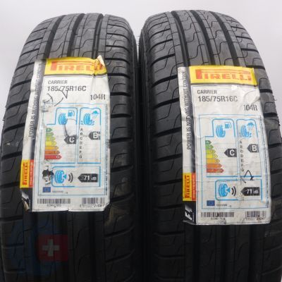 3. Opony 185/75 R16C 4x PIRELLI 104/102R Carrier Letnie 2017 Nieużywane 