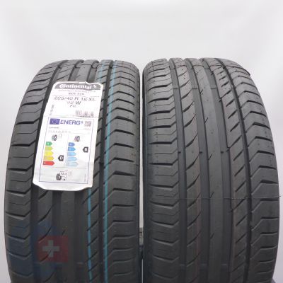 Opony 225/40 R18 2x CONTINENTAL 92W XL ContiSportContact 5 MOE RFT Letnie 2022 