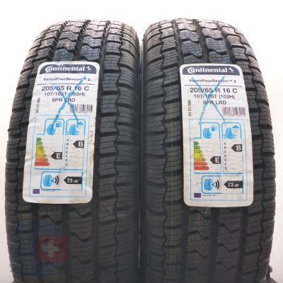 Opony 205/65 R16C 2x CONTINENTAL 107/105T VancoFourSeason 2 Wielosezonowe 2021 
