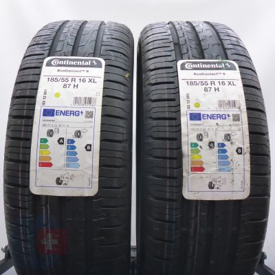 4. Opony 185/55 R16 4x CONTINENTAL 87H EcoContact 6 Letnie 2023 