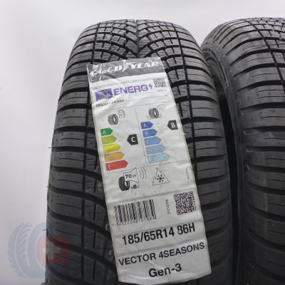 2. Opony 185/65 R14 2x GOODYEAR 86H Vector 4Seasons Gen-3 Wielosezonowe 2023 Nieużywane 