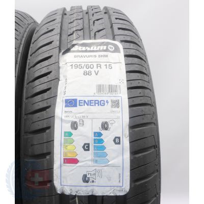 2. Opony 195/60 R15 4x BARUM 88V Bravuris 5 Letnie 2022 Jak Nowe