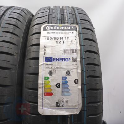 2. Opony 185/65 R15 2x CONTINENTAL 92T XL ContiEcoContact 5 Letnie 2021 