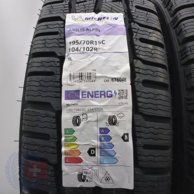 2. Opony 195/70 R15C 4x MICHELIN 104/102R Agilis Alpin Zimowe 2025 Nieużywane