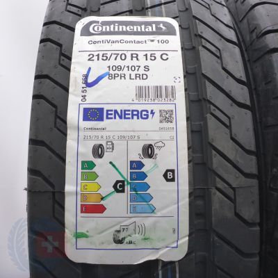 3. Opony 215/70 R15C 2x CONTINENTAL 109/107S ContiVanContact 100 Letnie 2023