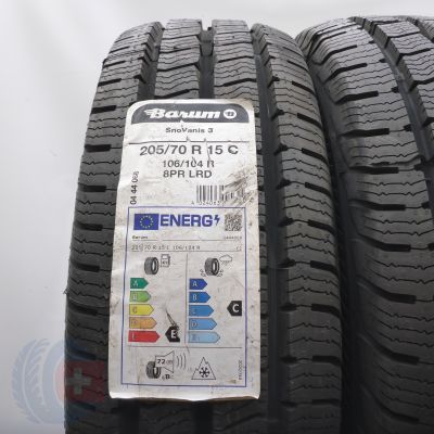 2. Opony 205/70 R15C 2x BARUM 106/104R Snovanis 3 Zimowe 2022