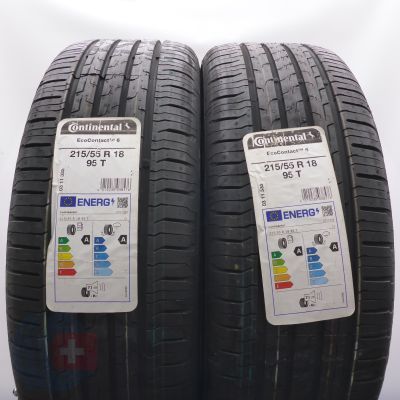 5. Opony 215/55 R18 4x CONTINENTAL 95T EcoContact 6 Letnie 2023 Nieużywane 